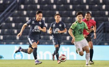 พีที ประจวบ บุกไปเฉือนชนะ บุรีรัมย์ ยูไนเต็ด จ่าฝูง 2-1 ในศึกฟุตบอลรีโว่ ไทยลีก นัดวันอาทิตย์